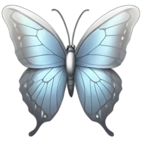 Silver butterfly emoji