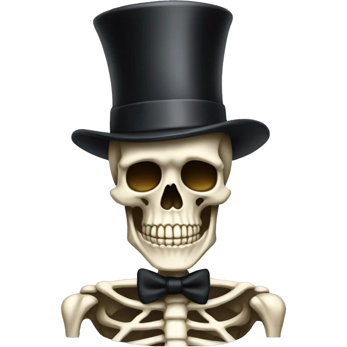 skeleton with a top hat  emoji