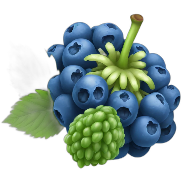 blue rasberry emoji