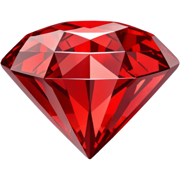 Red Diamond Crystal with "RED" written in the center emoji