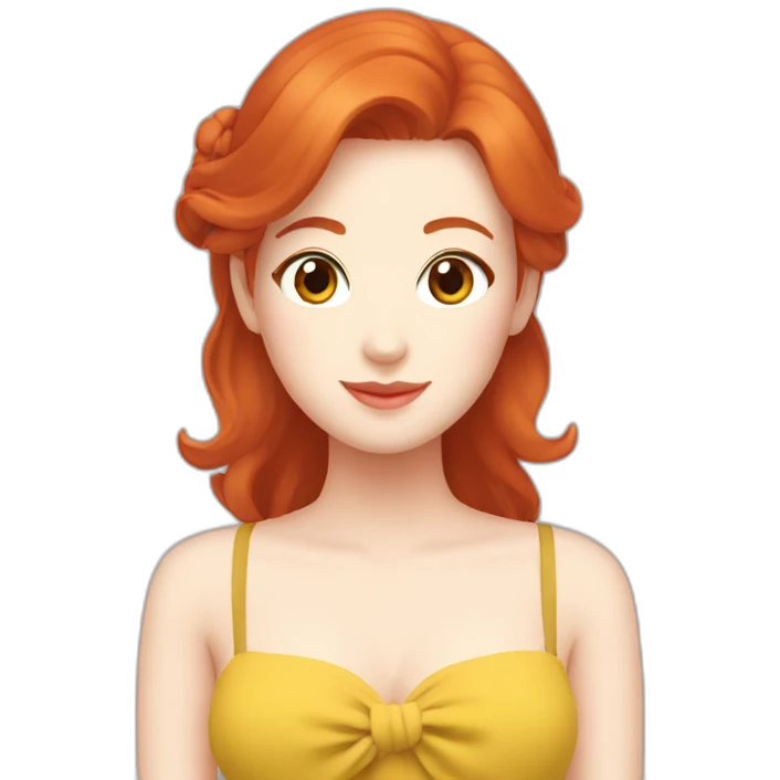 a beautiful redhead on holiday in japan emoji