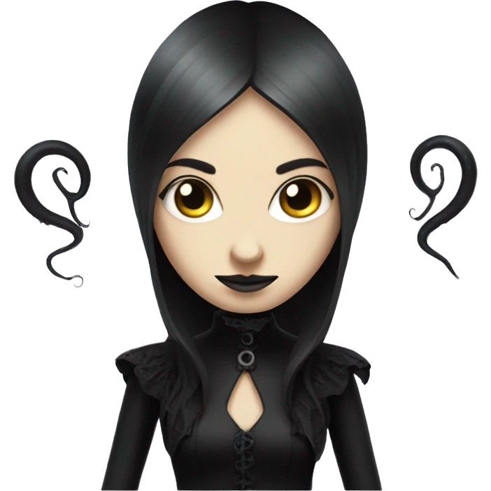 Goth lady with tentacles emoji