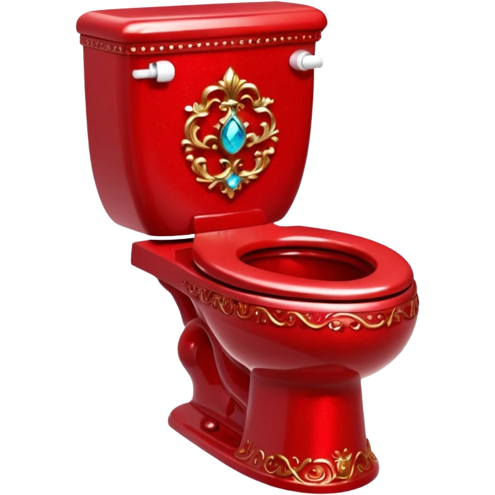 red glitter toilet emoji