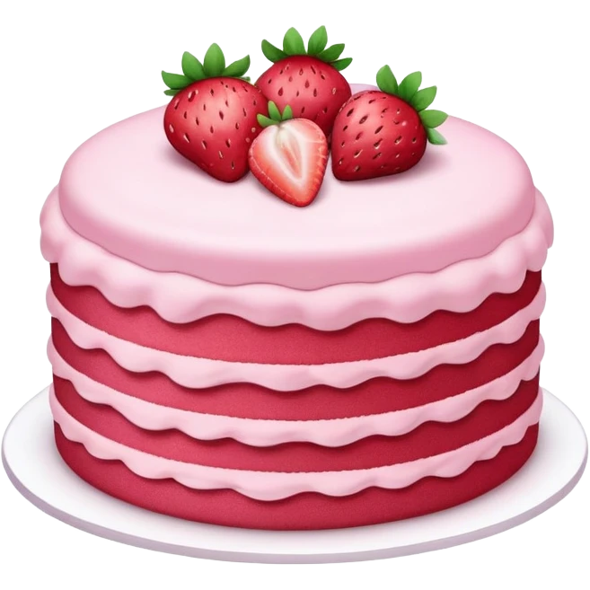 Strawberry cake emoji