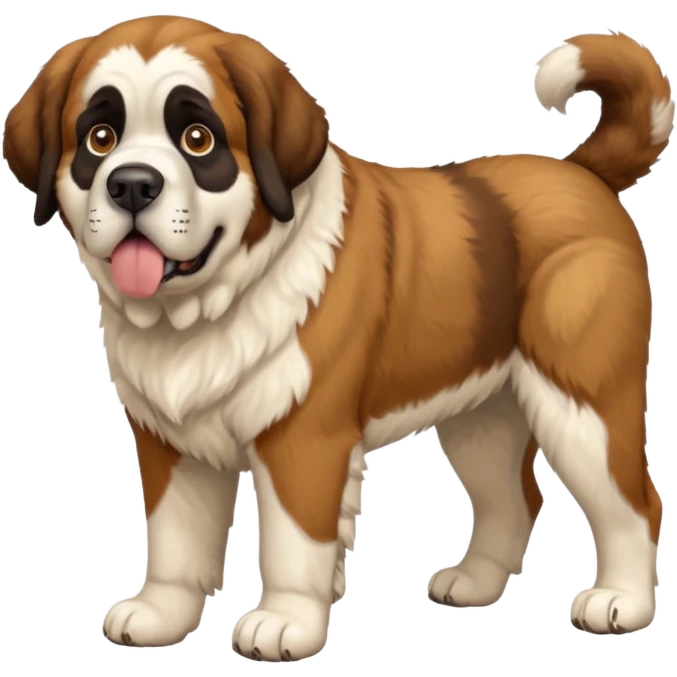 old St. Bernard dog, full body emoji