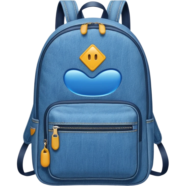 simple denim backpack 

 emoji