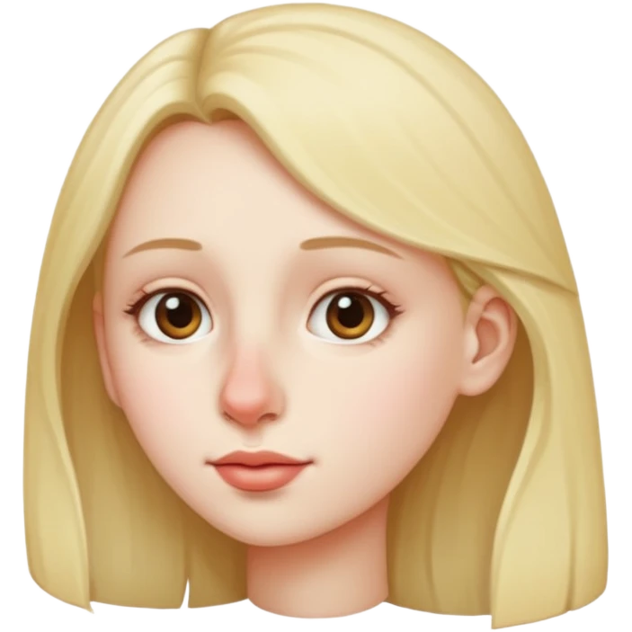 Girl with big bulgy Nose, side view emoji