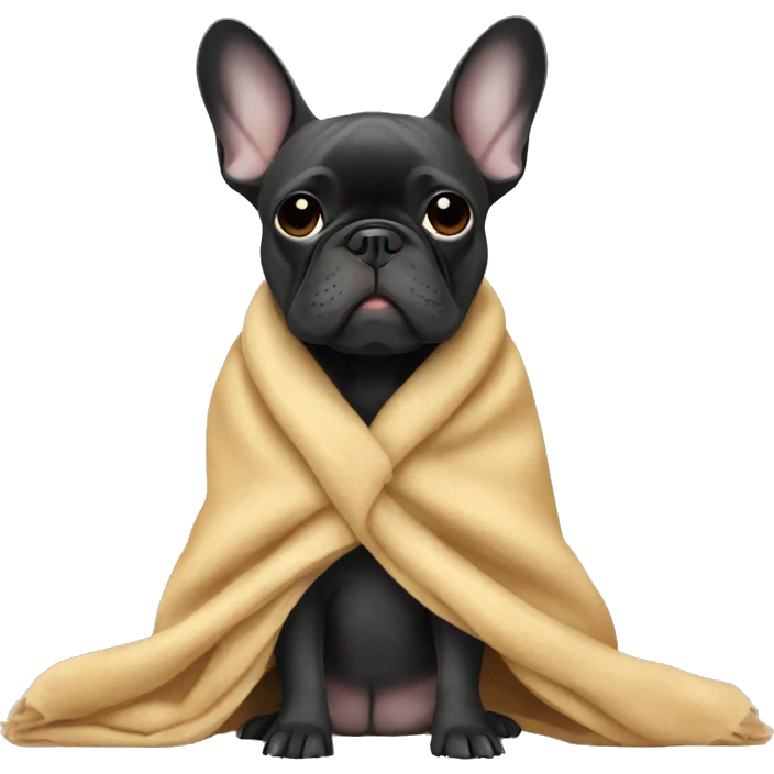 French bulldog in a blanket emoji