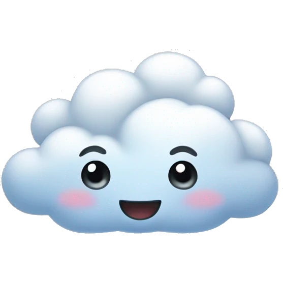 Cute cloud emoji