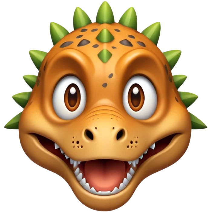 shocked dinosaur face emoji