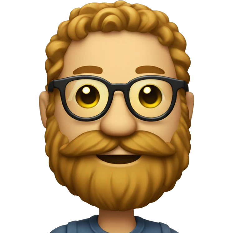 Bearded glasses smiley thumbs up emoji