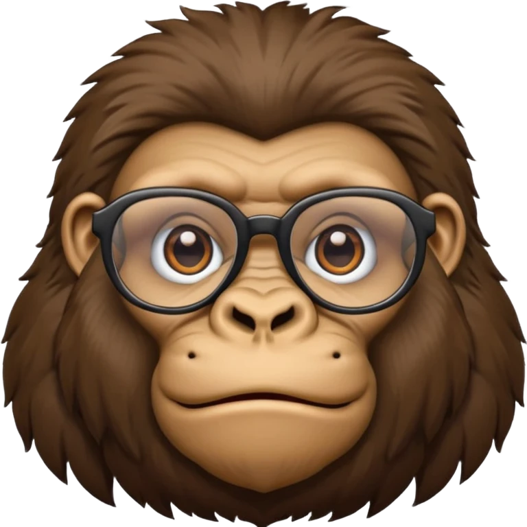 Gorillas with glasses emoji