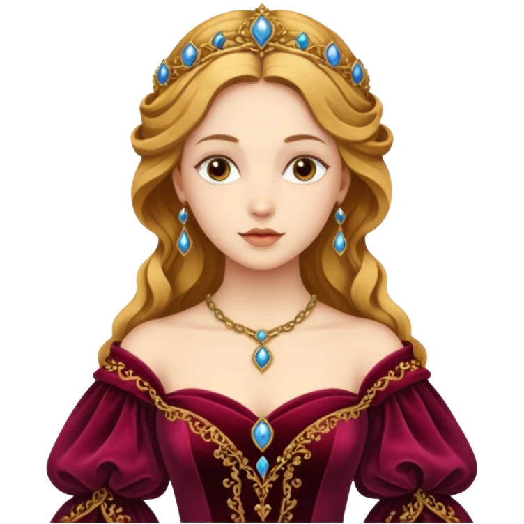  portrait of a Renaissance woman emoji