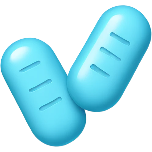 two light blue pills emoji