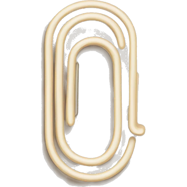 beige paper clip emoji