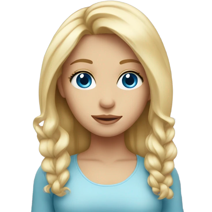 blonde girl with blue eyes emoji