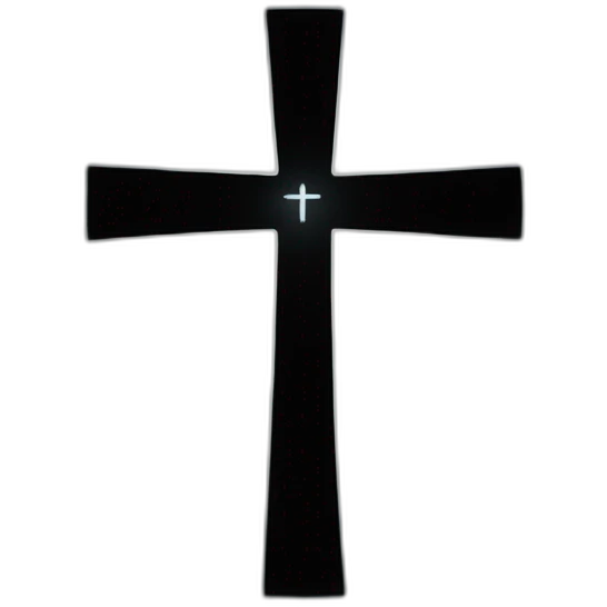 Black cross with stars around it emoji
