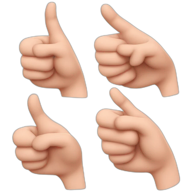 hand with pinky finger up and other fingers and thumb down emoji