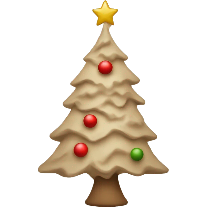 Beige Christmas tree emoji