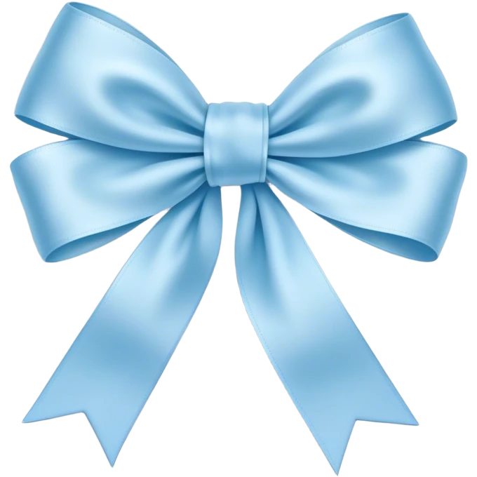 A delicate baby blue silk ribbon tied into a soft bow, gently resting on a white marble surface.
 emoji