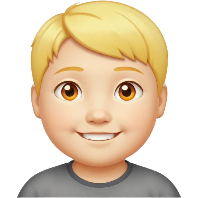 "- Nam
- 10 tuổi
- Da trắng
- Tóc ngắn, vàng
- Cười tươi, mặt mũm mĩm
- Mắt cam
" emoji