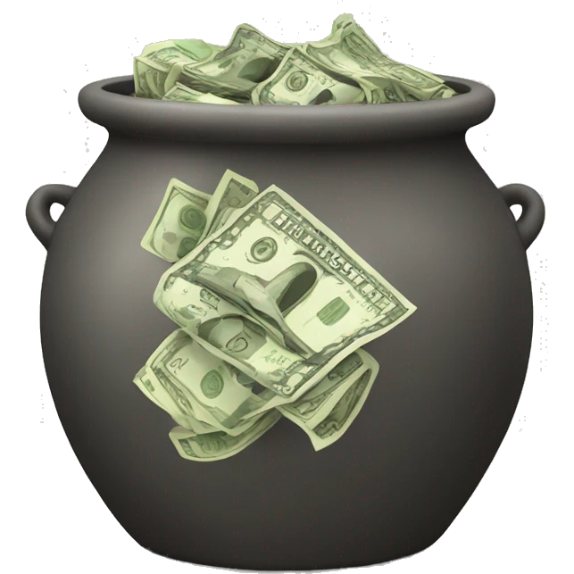 hoeny pot with money around it emoji