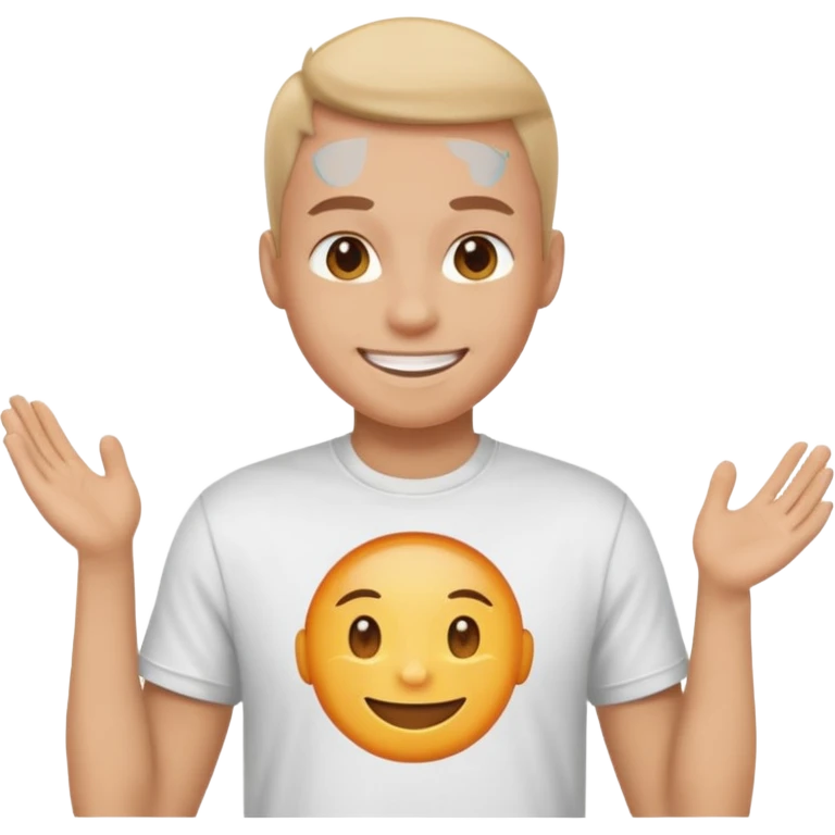 fais moi  un emoji avec un logo sur le tshirt emoji