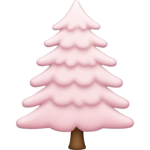Light pink Christmas tree emoji