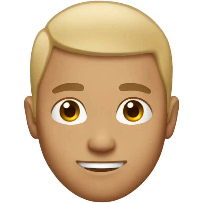 Light tan with stubble bald with hair around man emoji