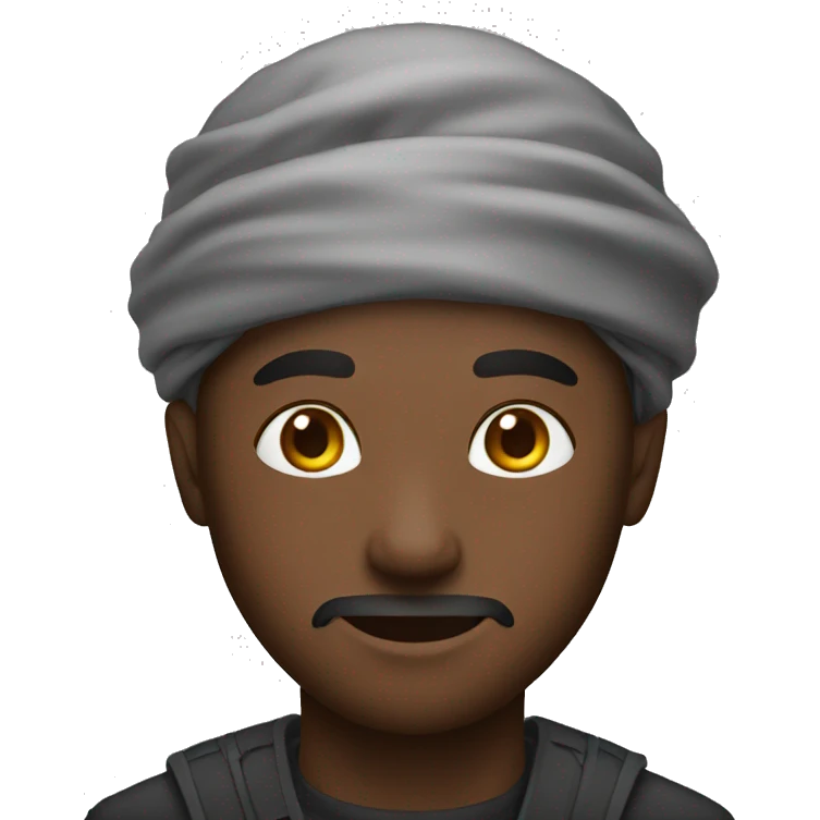 African American male with a baclava on  emoji