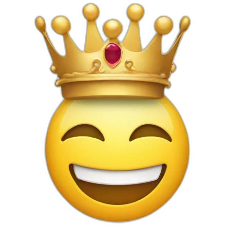 Crown and smile emoji  emoji