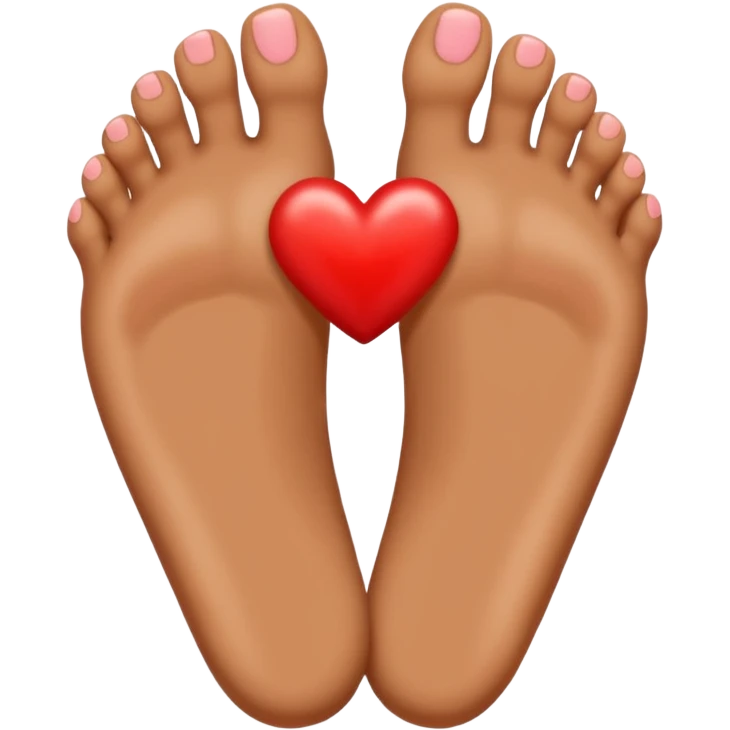 lav en emoji af to eller flere fødder der former et hjerte emoji