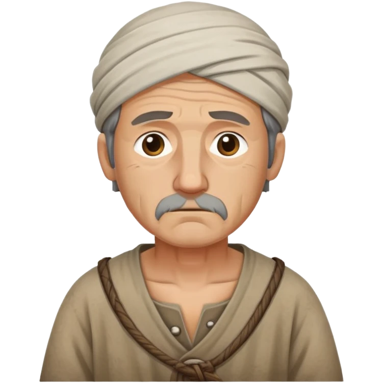 Peasant man sad emoji