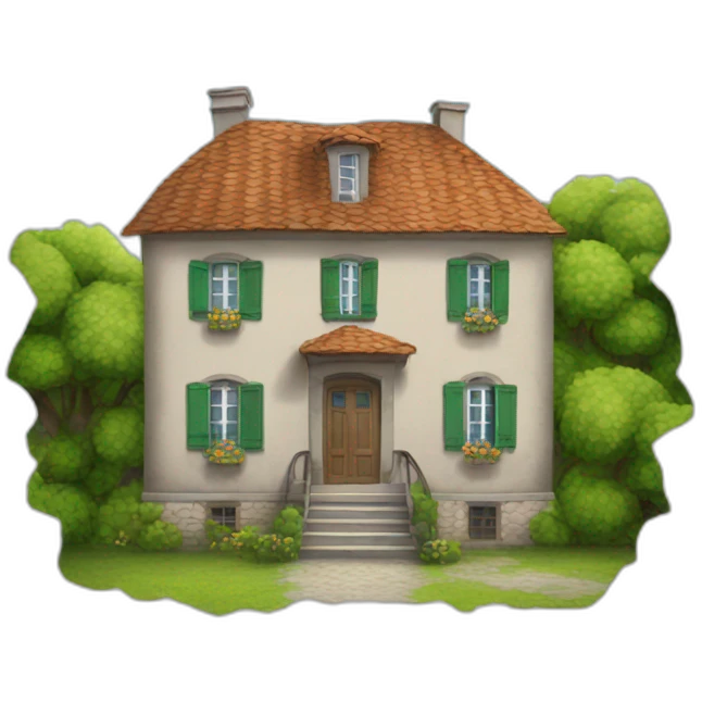 Maison ballon la haut emoji