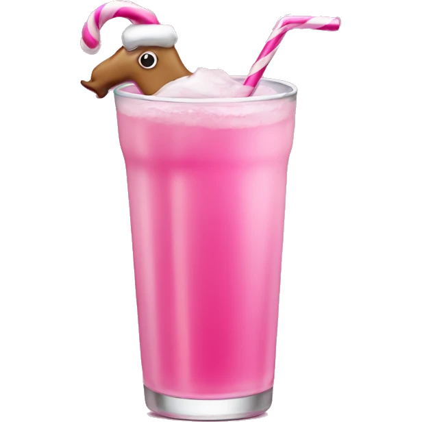 Pink Christmas drink emoji