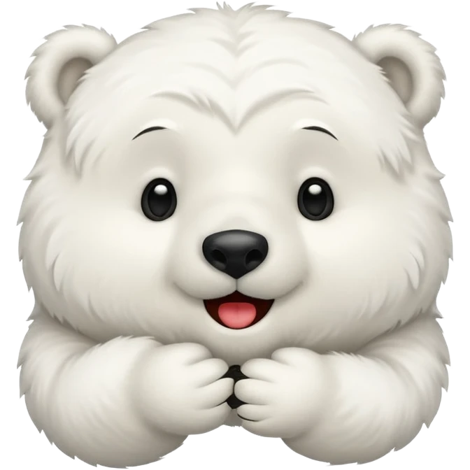Has un oso polar dando un beso 😘 emoji