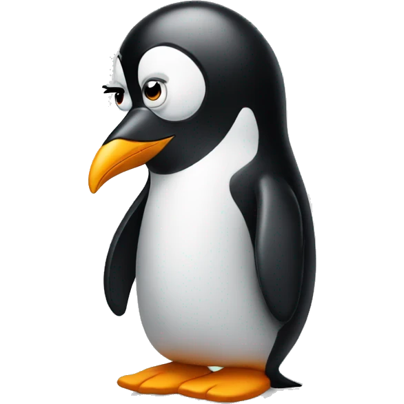 sad penguin emoji