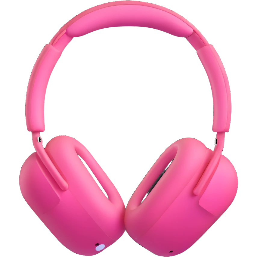 pink AirPods Max headphones emoji