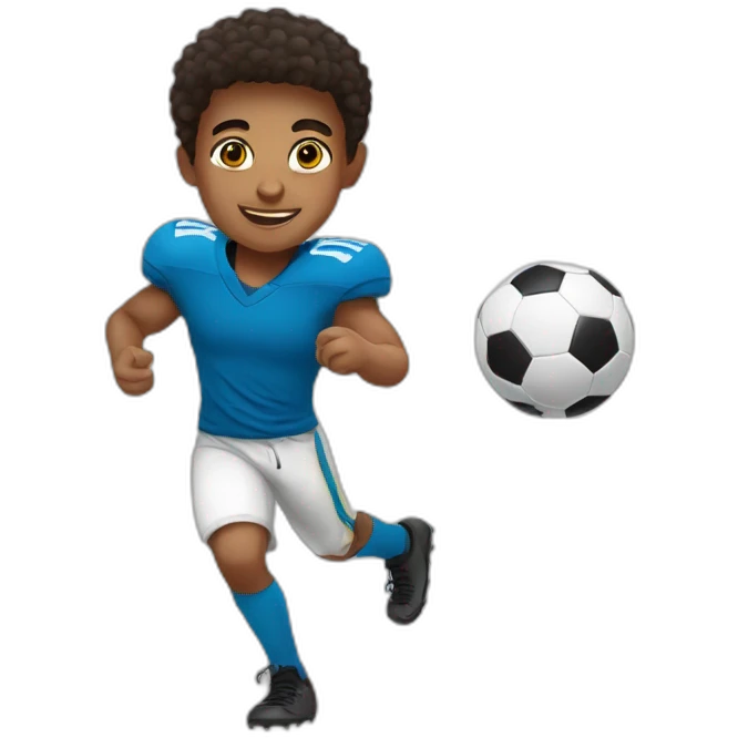 Egyptian kid playing football emoji