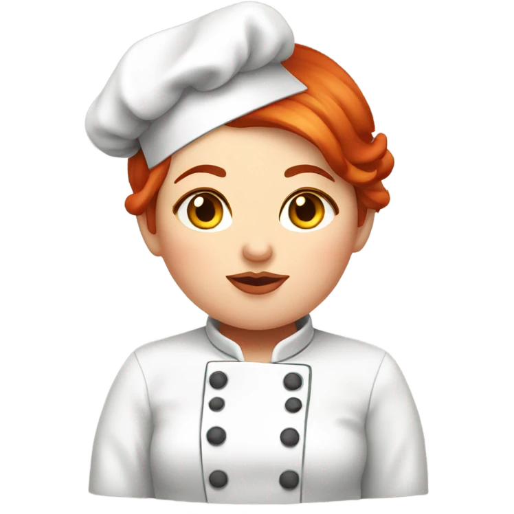 Chubby short red hair female chef's kiss emoji