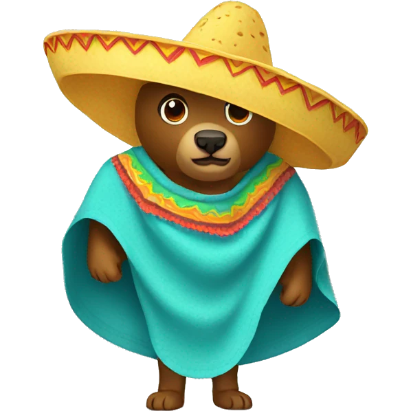 Taco wearing a poncho emoji
