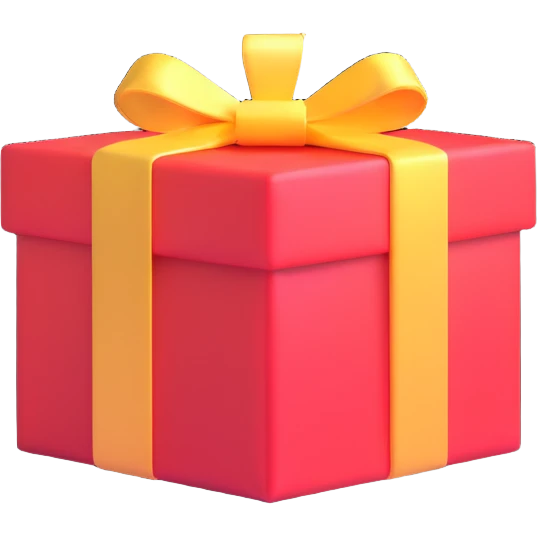 an open present with sparkling light shining from within, celebratory, no text emoji