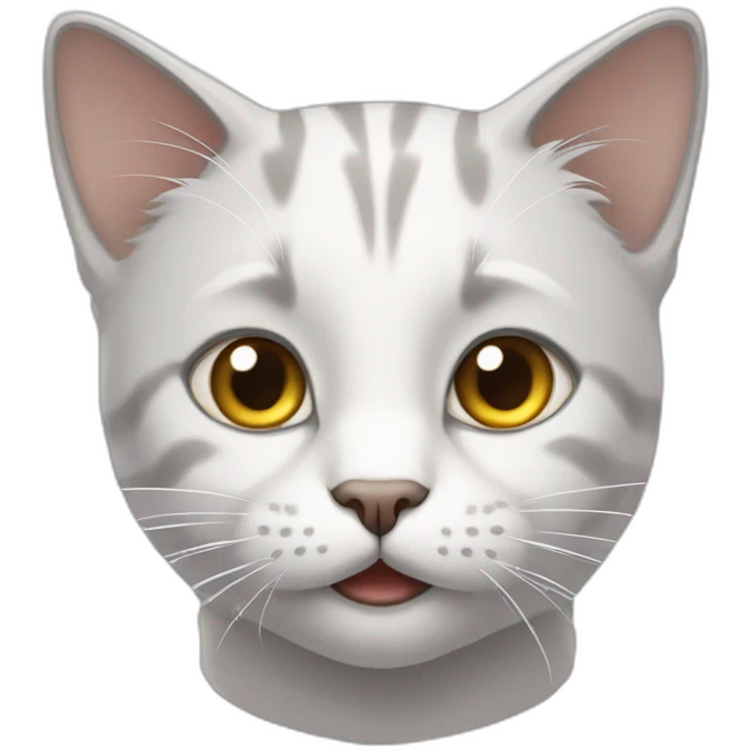 white male cat whith grey hair emoji