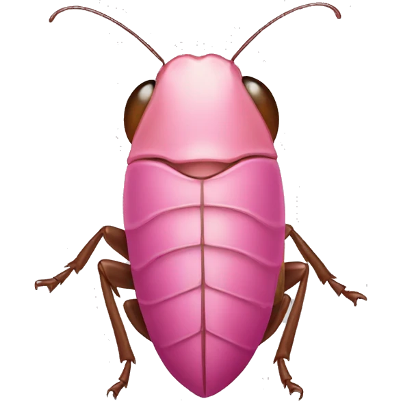 cockroach wearing pink shirt emoji