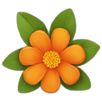 Orange flower  emoji