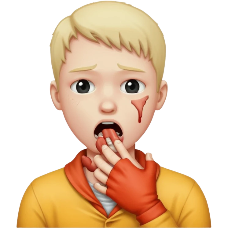 A person given themselves a chokehold ￼ emoji