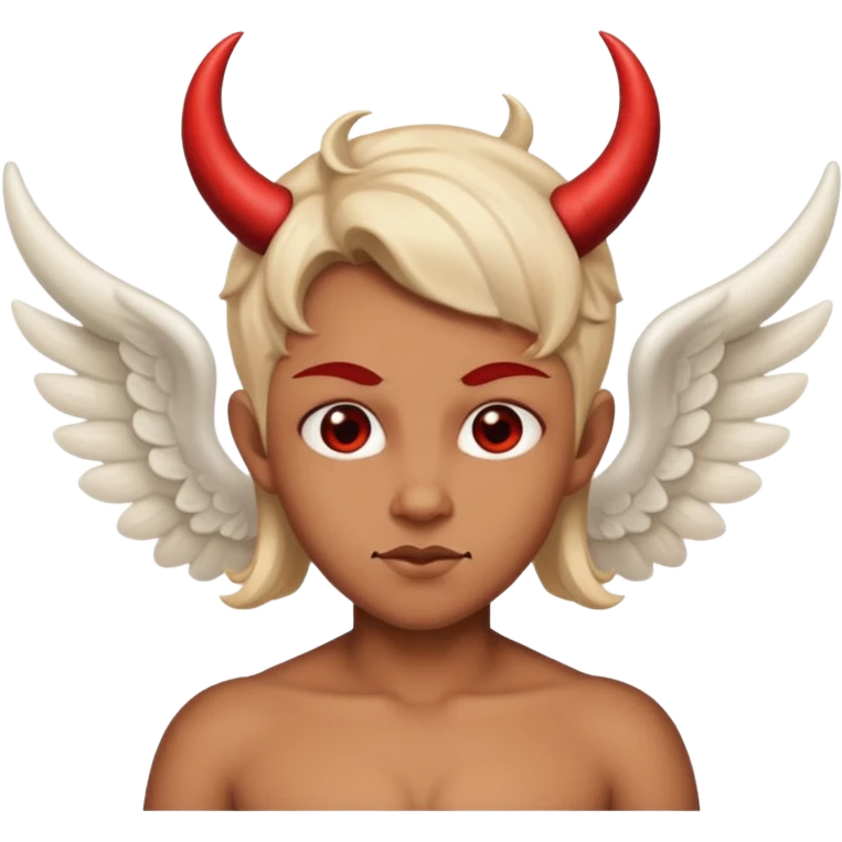 mush up the devil emoji with the angel one, I want it to be angel with devil horns emoji
