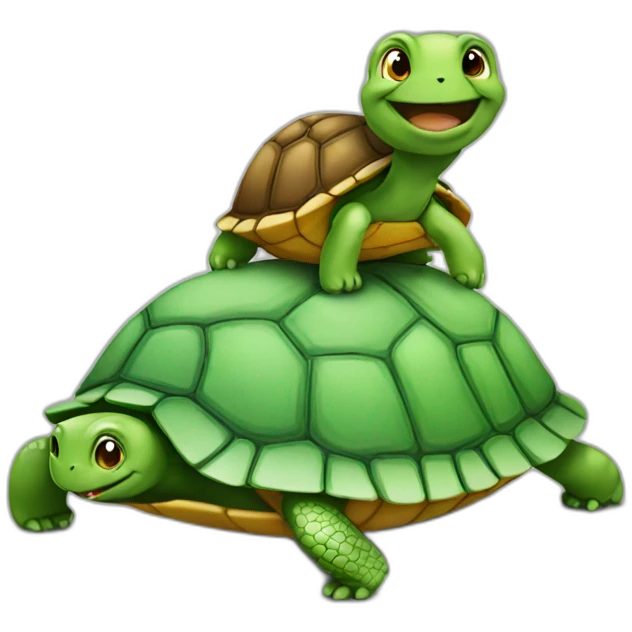Chat sur tortue emoji
