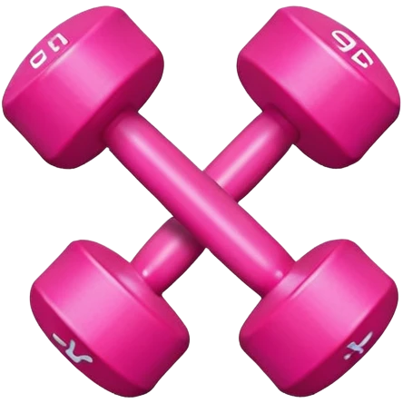 Pink dumbbells emoji