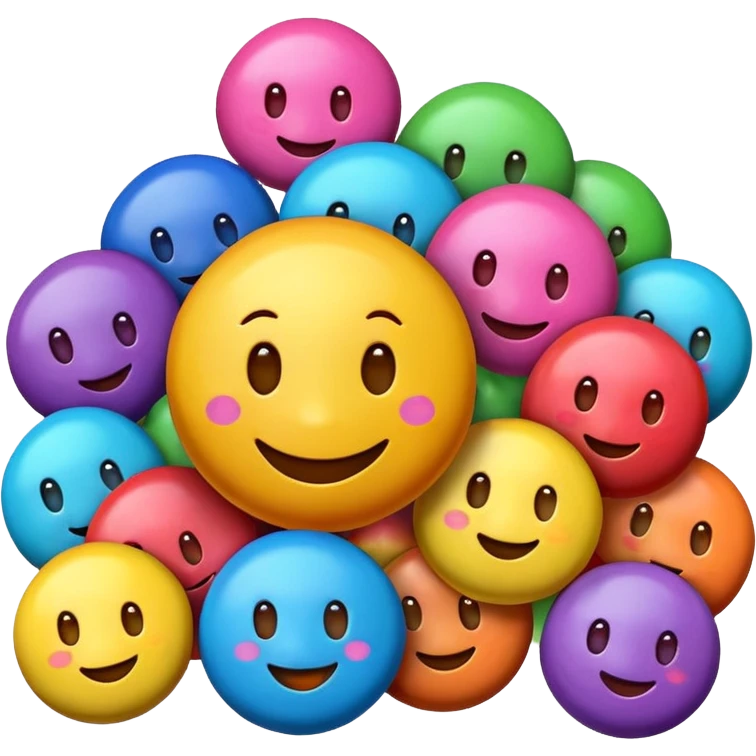 bonbon candy with face emoji